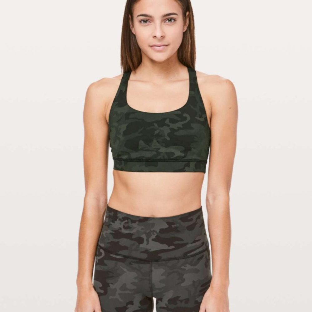 Lululemon Energy Bra Camo sz 2